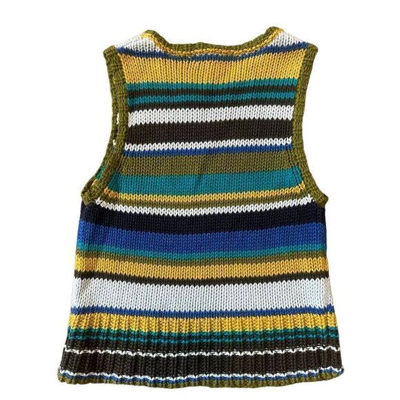 Express Knit Striped Cotton Blend Sweater Tank Size Medium NWT - Picture 2 of 9